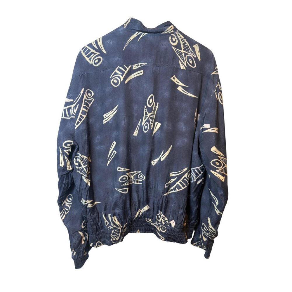 Vintage 80’s 90’s Abstract Patterned Bomber Golf Jacket Men’s Size XL - Picture 3 of 5
